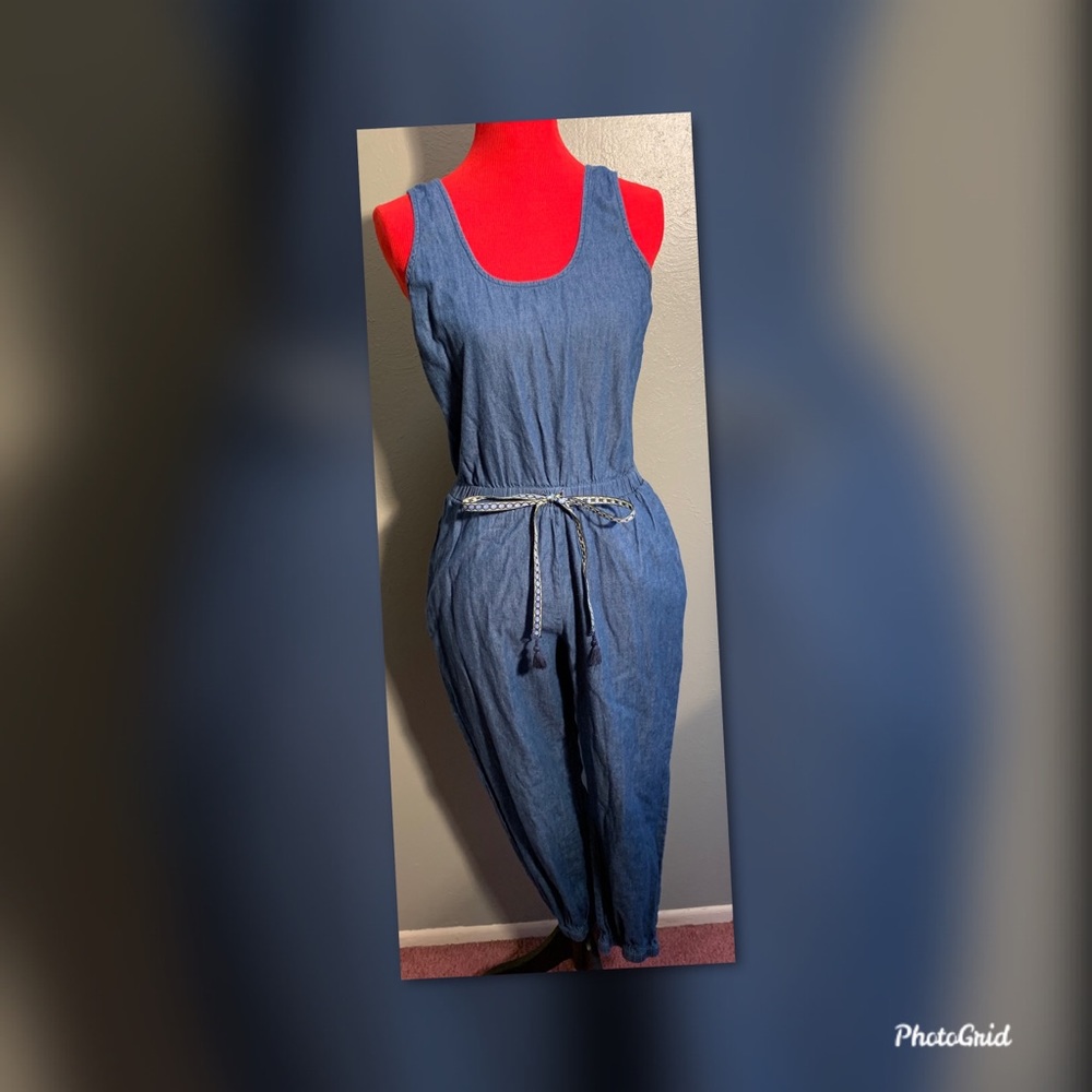 BEAUTIFUL DENIM DEREK HEART PANTS ROMPER